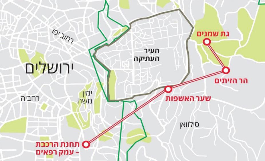קו מדידה - רכבל העיר העתיקה ירושלים 1