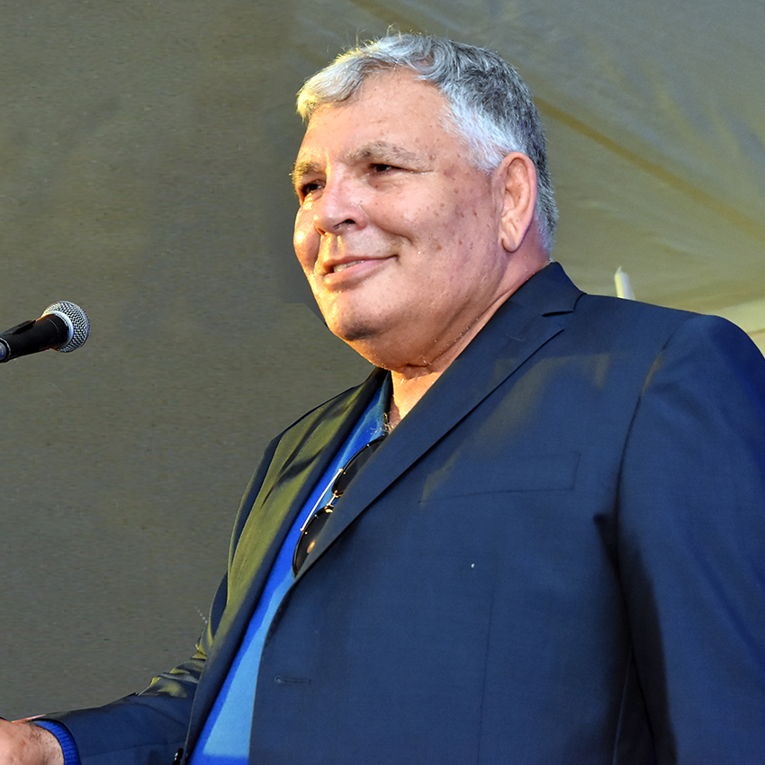Abu Yehiel Construction Company - Yehiel Abu in the cornerstone laying ceremony, High-Tech Campus
