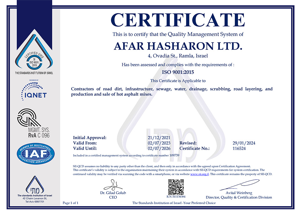 Afar Hasharon R.I. Ltd. - 12