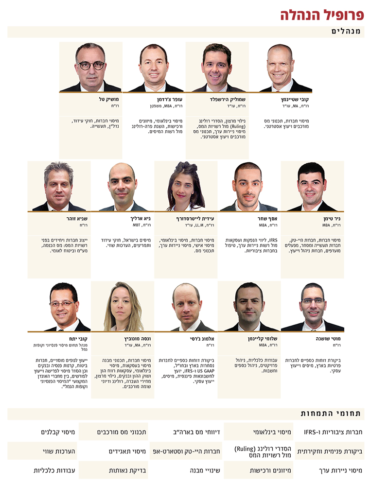 שטיינמץ עמינח ושות' UHY, רו"ח - פרופיל הנהלה שטיינמץ עמינח ושות' UHY, רו"ח - פרופיל הנהלה