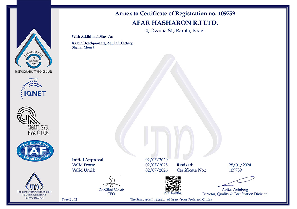 Afar Hasharon R.I. Ltd. - 18