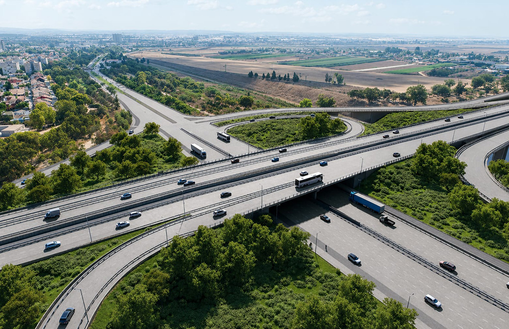 קבוצת ברן בע"מ - כביש 40, מחלף קריית גת דרום - נתיבי ישראל (הדמיה)