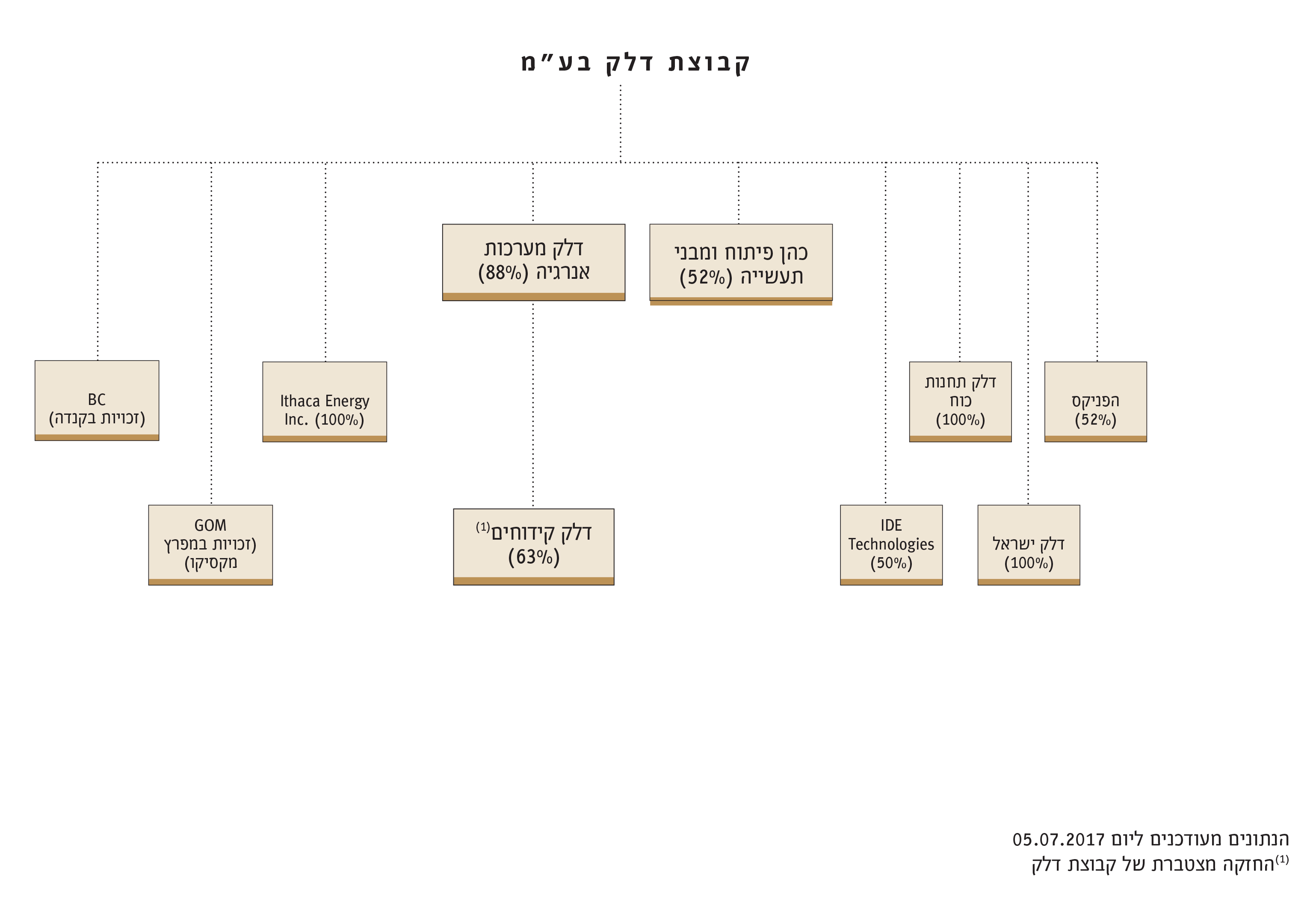 קבוצת דלק בע"מ - עץ מבנה קבוצת דלק בע"מ - עץ מבנה