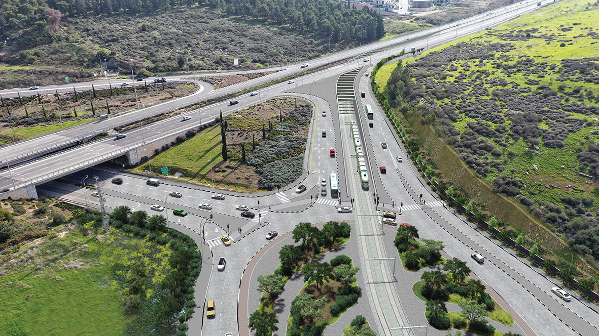 ינון - תכנון, יעוץ ומחקר בע"מ - רכבת קלה חיפה – נצרת  – מחלף גלעם