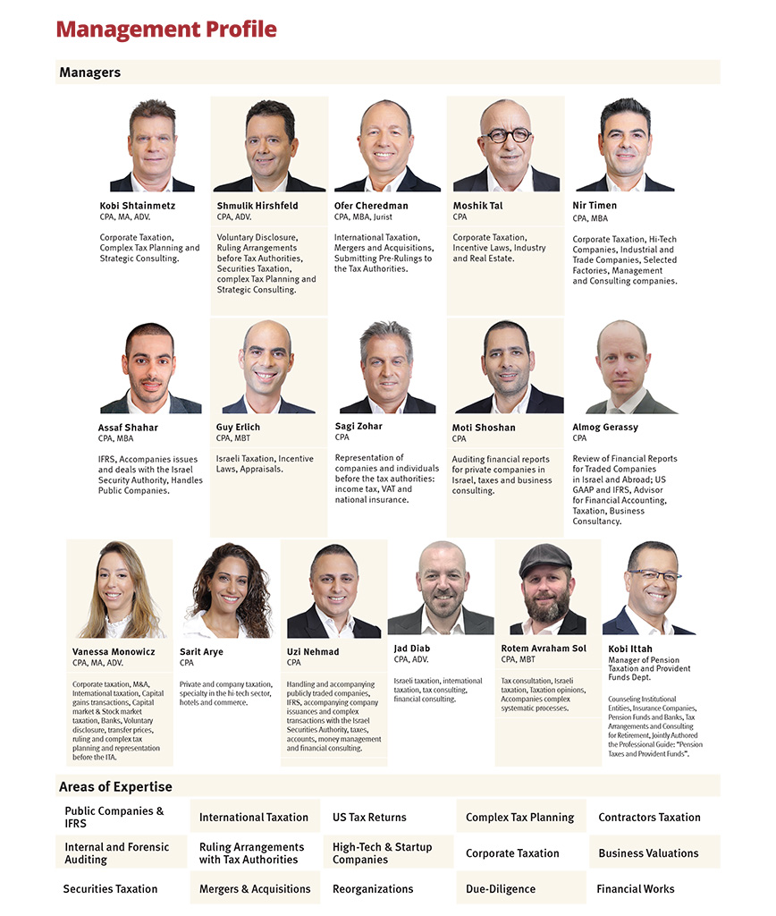 UHY Shtainmetz Aminoach & Co., CPA - Management Profile