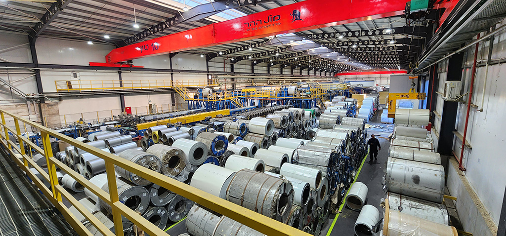 Steel Rolling - Interior of a Steel Rolling Production Hall
