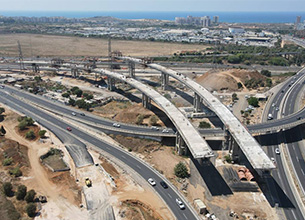 קבוצת M הנדסה (אי.שטרן, גיאוכום, פיג'יאל, אתגר, AES, הוניג) בע"מ - אתגר - גשרים מחלף גלילות לכיוון מערב - נתיבים מהירים